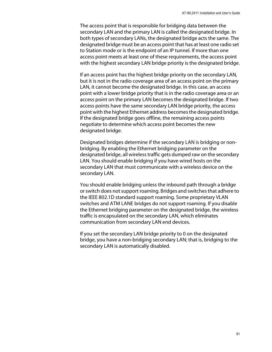 Allied Telesis AT-WL2411 User Manual | Page 81 / 208