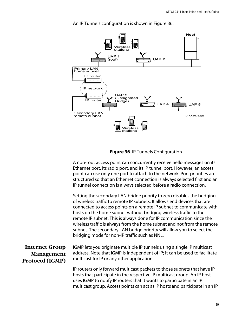 Internet group management protocol (igmp) | Allied Telesis AT-WL2411 User Manual | Page 89 / 208