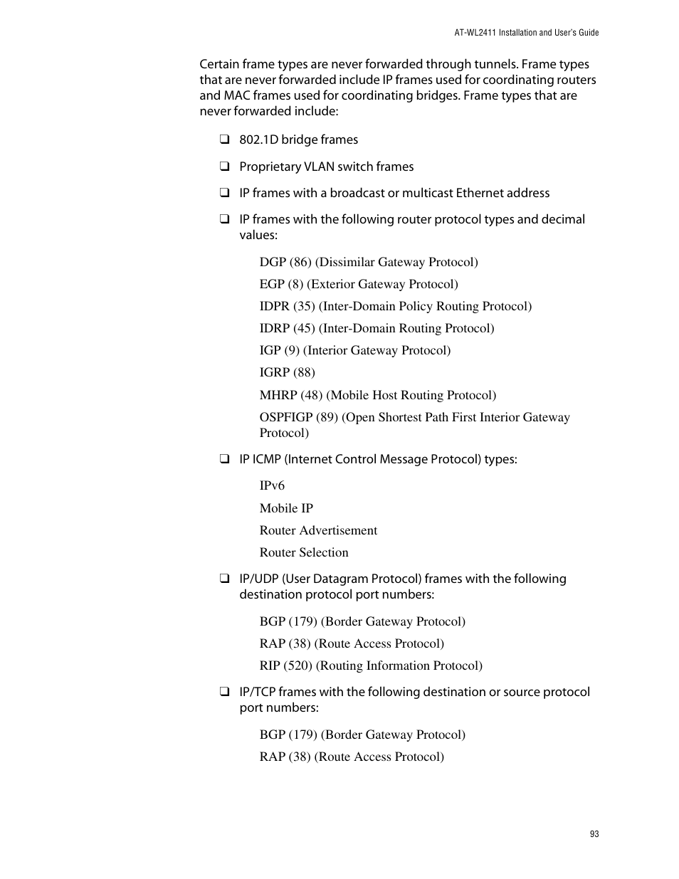 Allied Telesis AT-WL2411 User Manual | Page 93 / 208