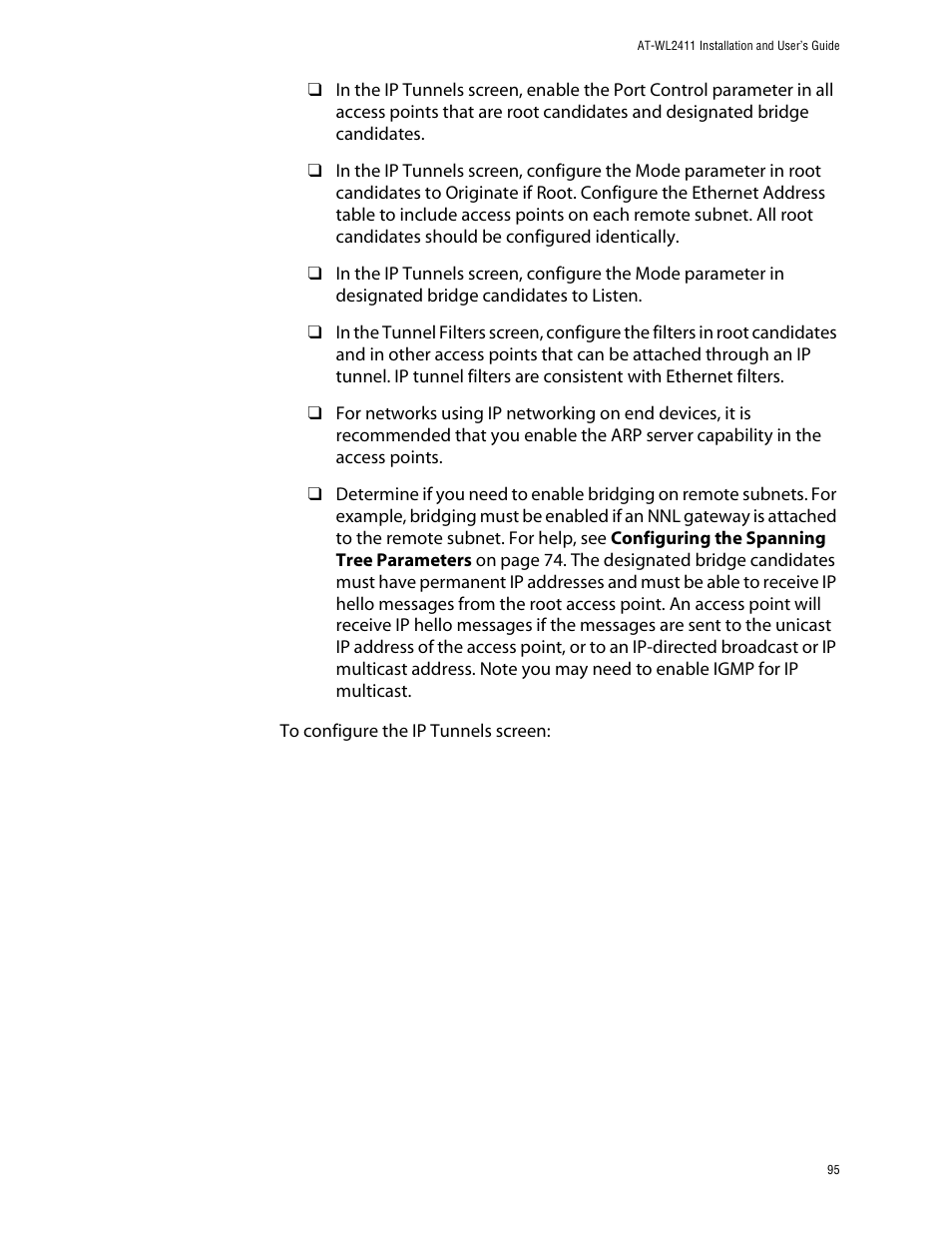 Allied Telesis AT-WL2411 User Manual | Page 95 / 208