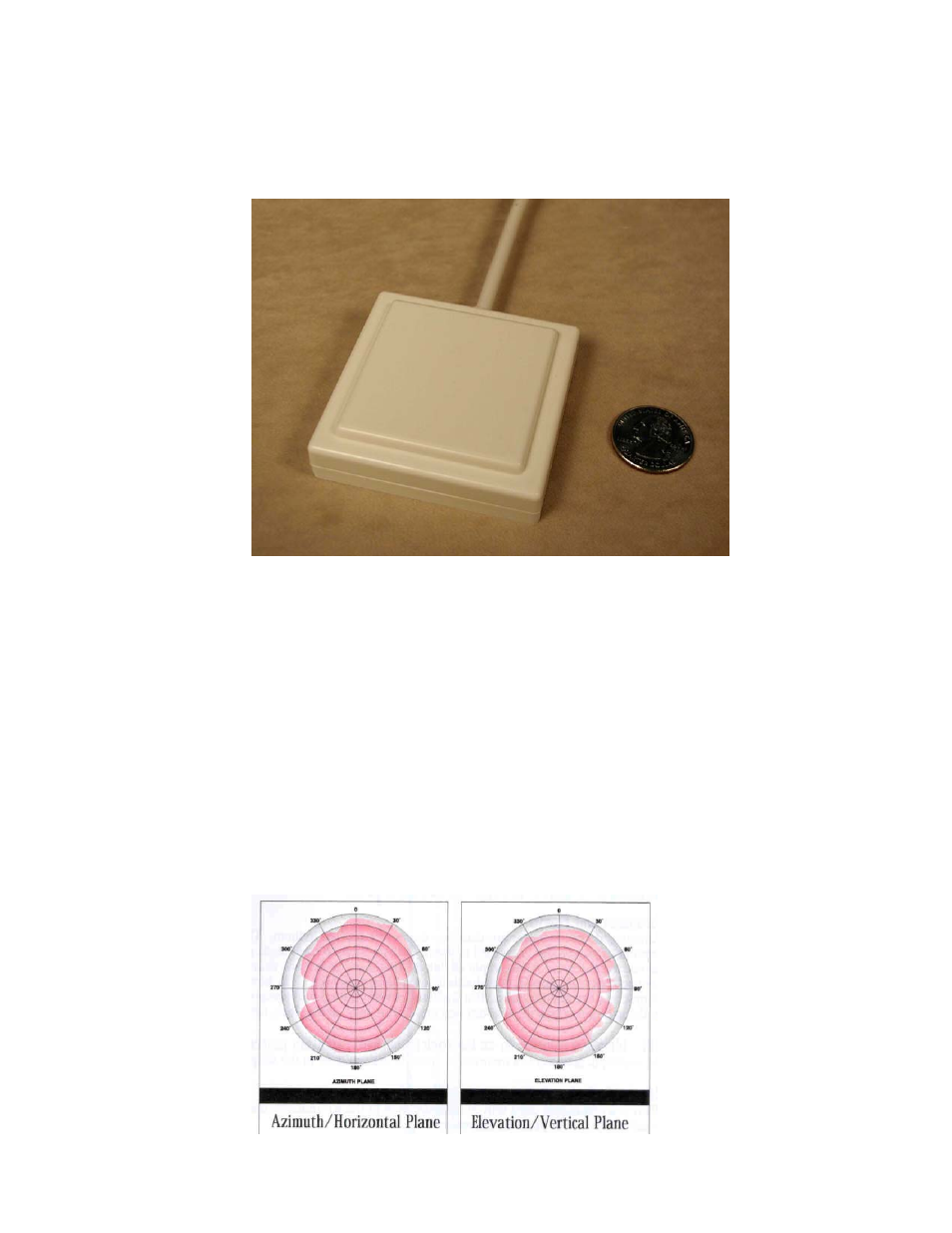 Antenna, 2.4 ghz, 3dbi mini omni, At-int067261-00 – with n receptacle connector, Fcc size: 2.0 x 2.5 x 1.0 inches | Approx. beam width, Gain azimuth plane elevation/vertical, 3 dbi see diagrams below for actual patterns | Allied Telesis AT-WL2411 User Manual | Page 23 / 40
