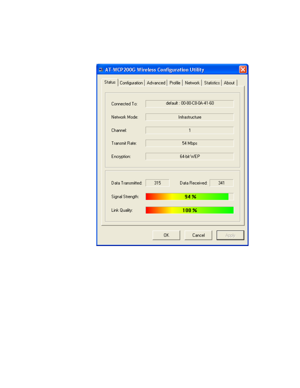 Status tab | Allied Telesis AT-WCP200G User Manual | Page 28 / 40