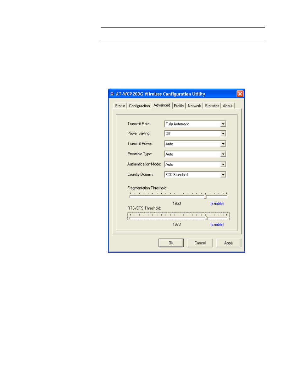 Advanced tab | Allied Telesis AT-WCP200G User Manual | Page 31 / 40