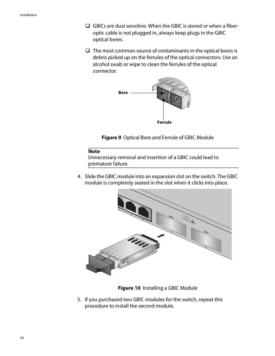 Ferrule bore | Allied Telesis AT-GS924GB User Manual | Page 32 / 60