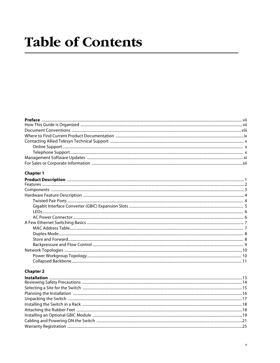 Allied Telesis AT-GS924GB User Manual | Page 5 / 60