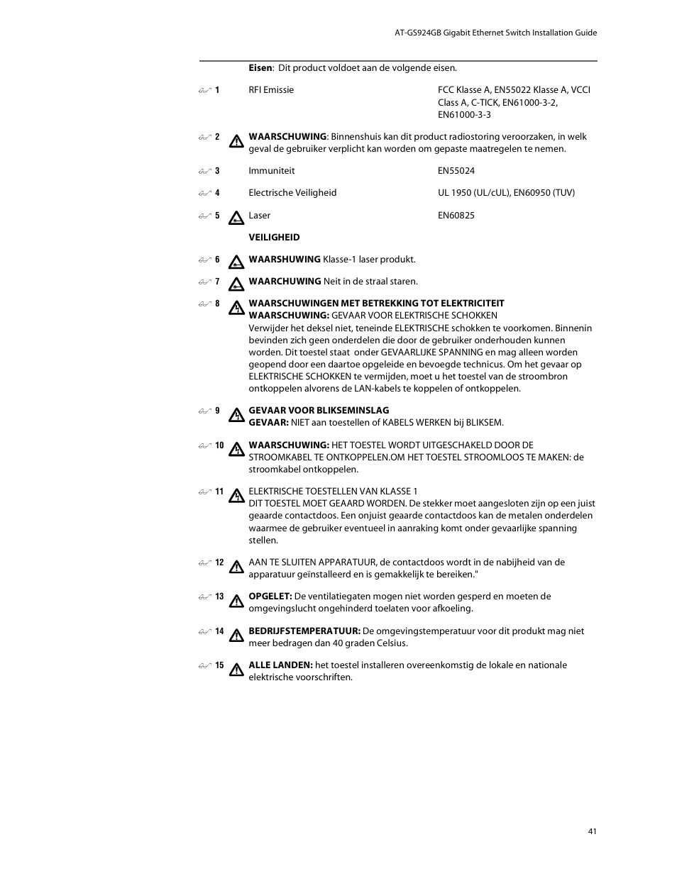Allied Telesis AT-GS924GB User Manual | Page 53 / 60