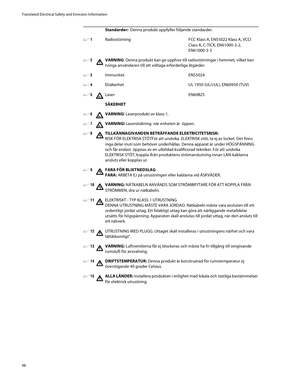 Allied Telesis AT-GS924GB User Manual | Page 60 / 60