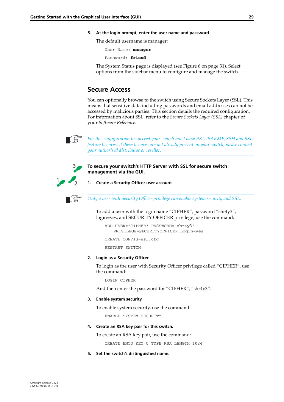 Secure access | Allied Telesis AT-8700XL Series Switch User Manual | Page 29 / 81