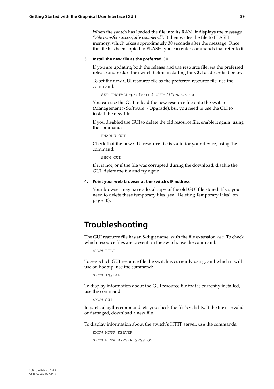 Troubleshooting | Allied Telesis AT-8700XL Series Switch User Manual | Page 39 / 81