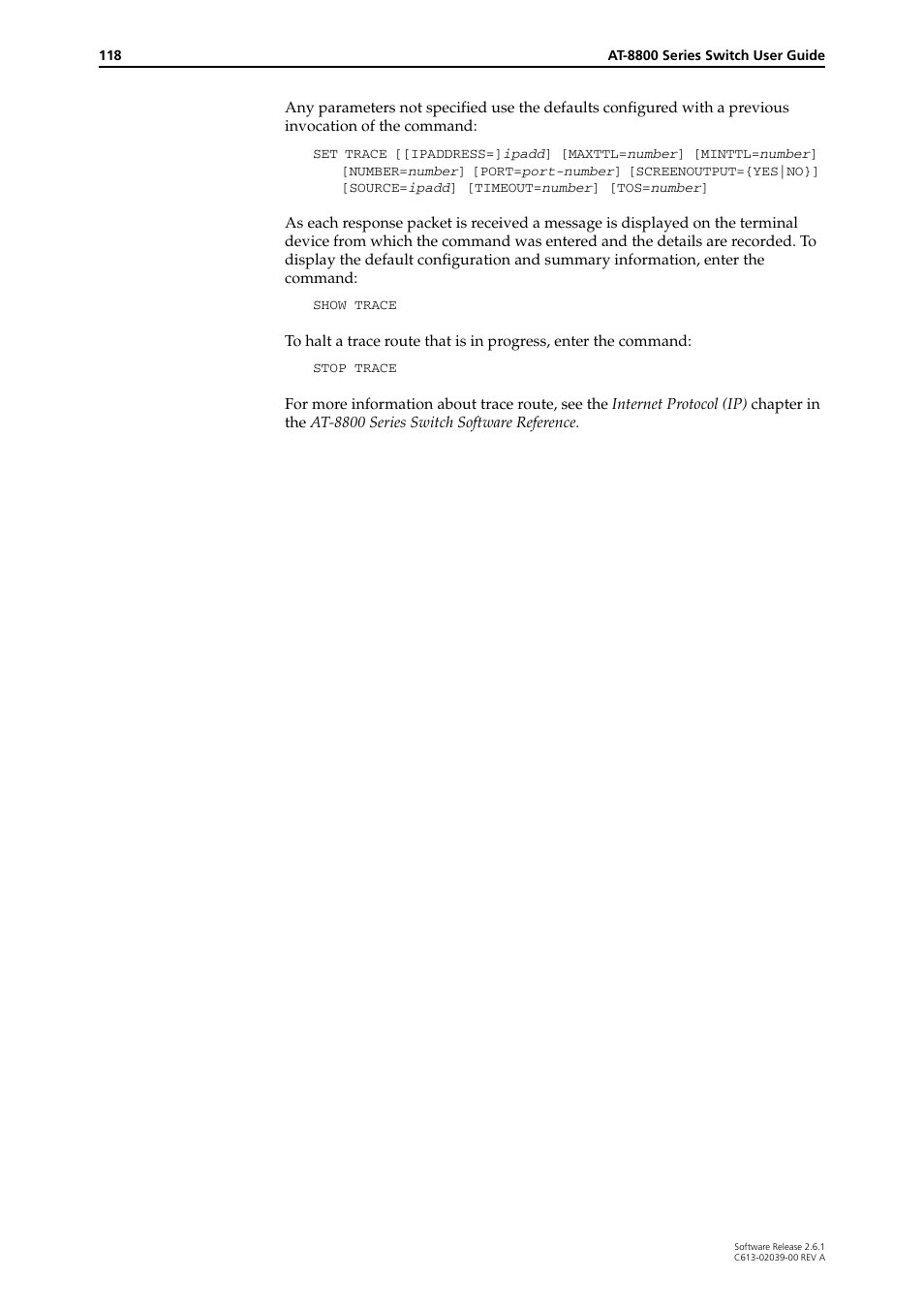 Allied Telesis AT-8800 Series Switch User Manual | Page 118 / 118
