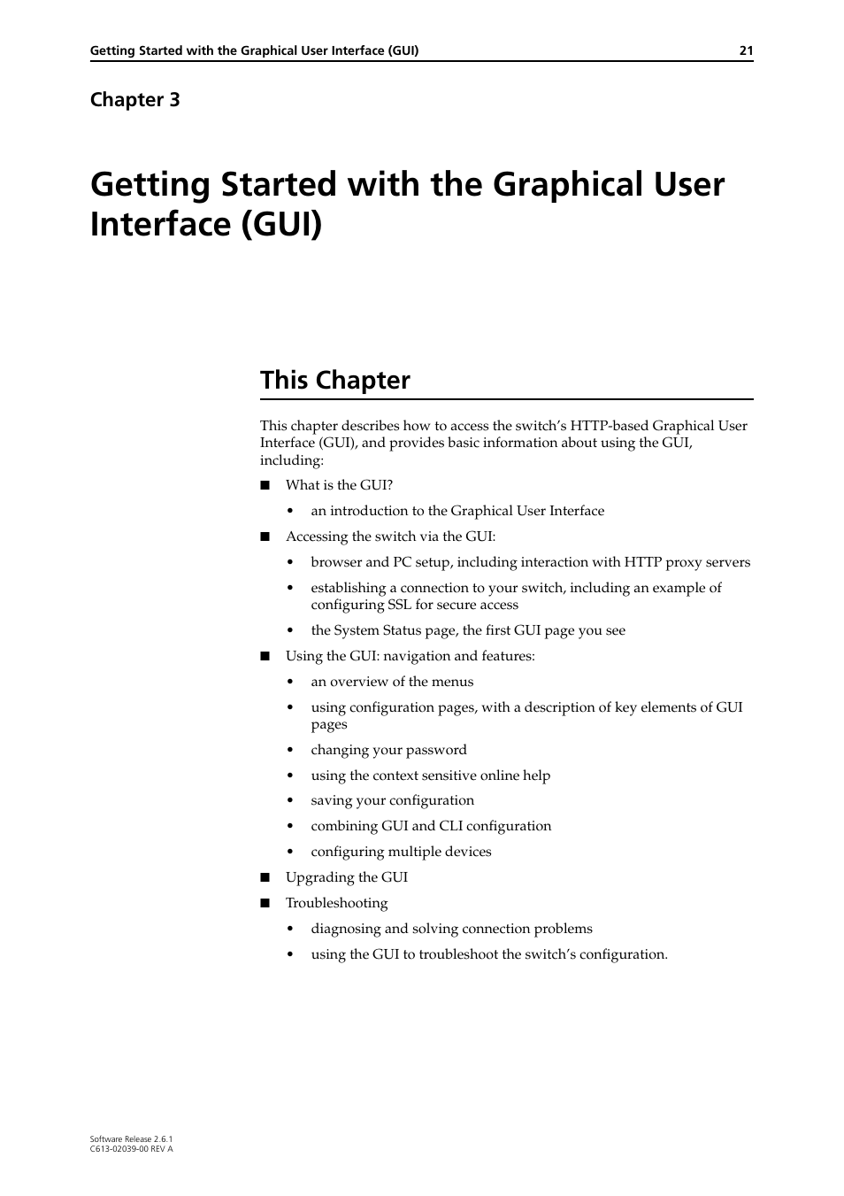 This chapter, Chapter 3 | Allied Telesis AT-8800 Series Switch User Manual | Page 21 / 118