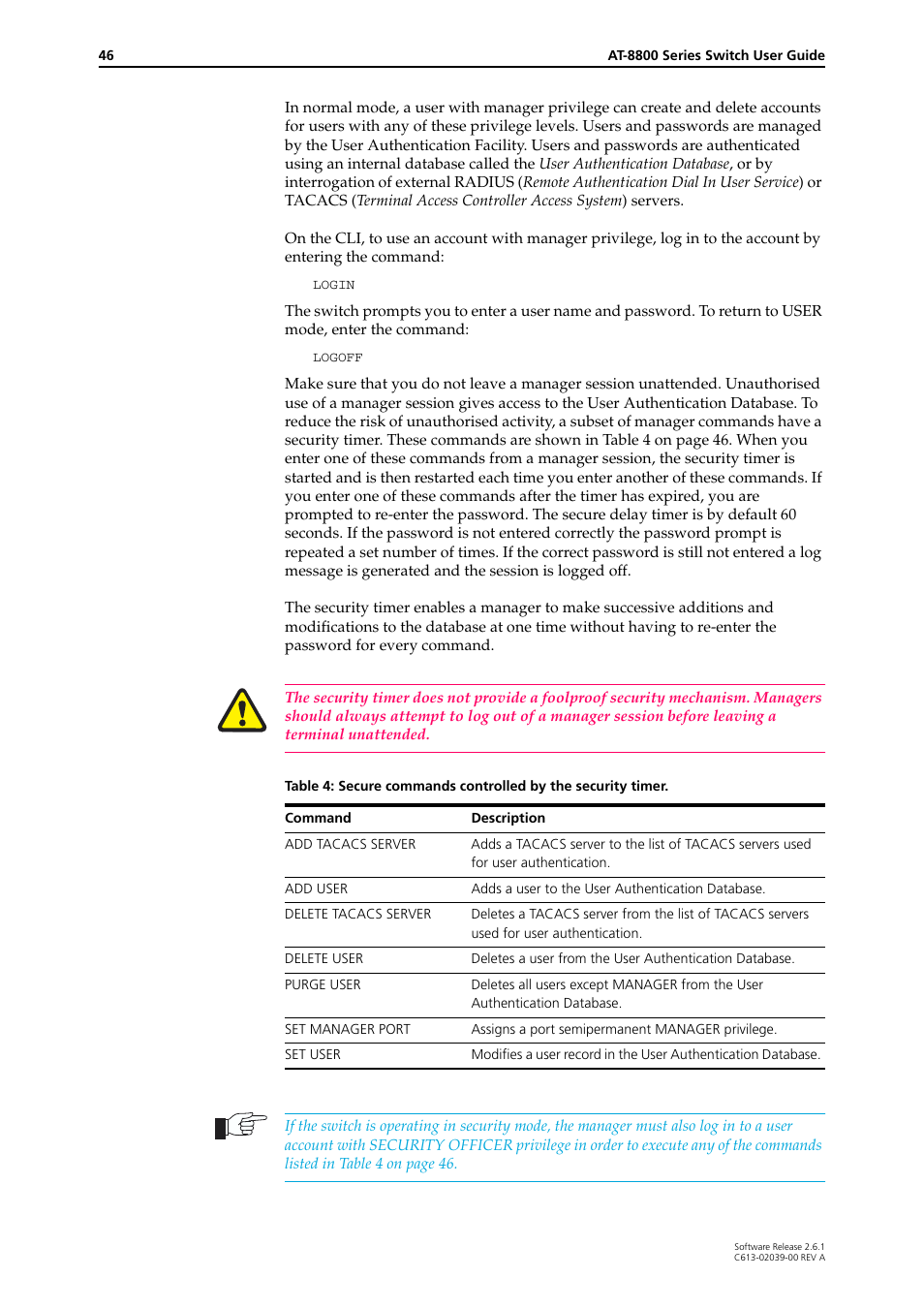 Allied Telesis AT-8800 Series Switch User Manual | Page 46 / 118