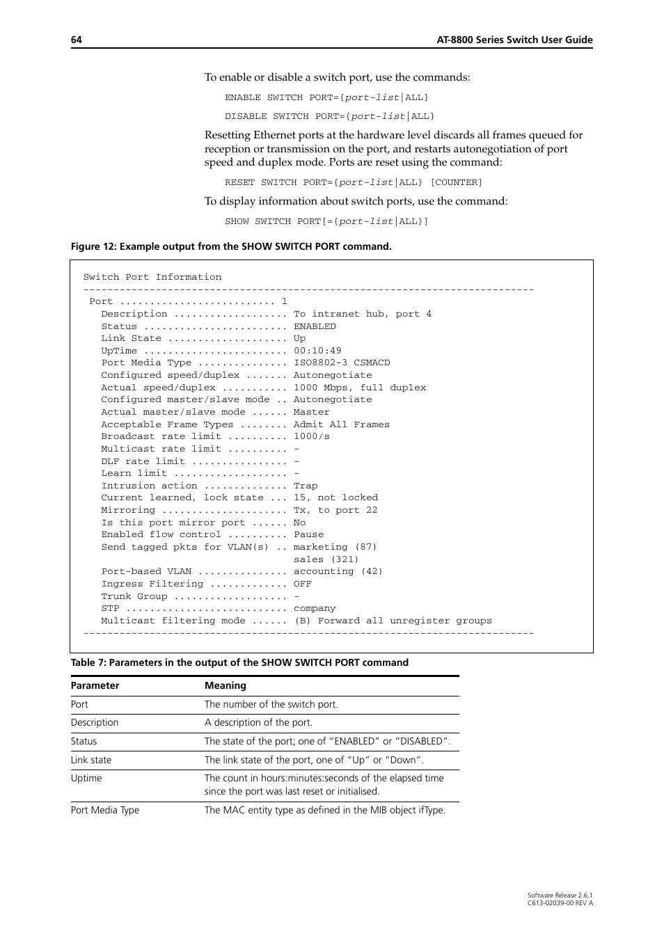 Allied Telesis AT-8800 Series Switch User Manual | Page 64 / 118