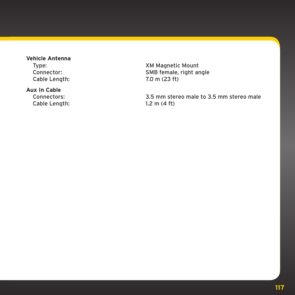 SIRIUS XDRC2UG User Manual | Page 117 / 124