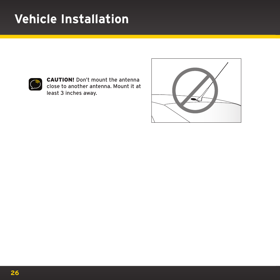 Vehicle installation | SIRIUS XDRC2UG User Manual | Page 26 / 124