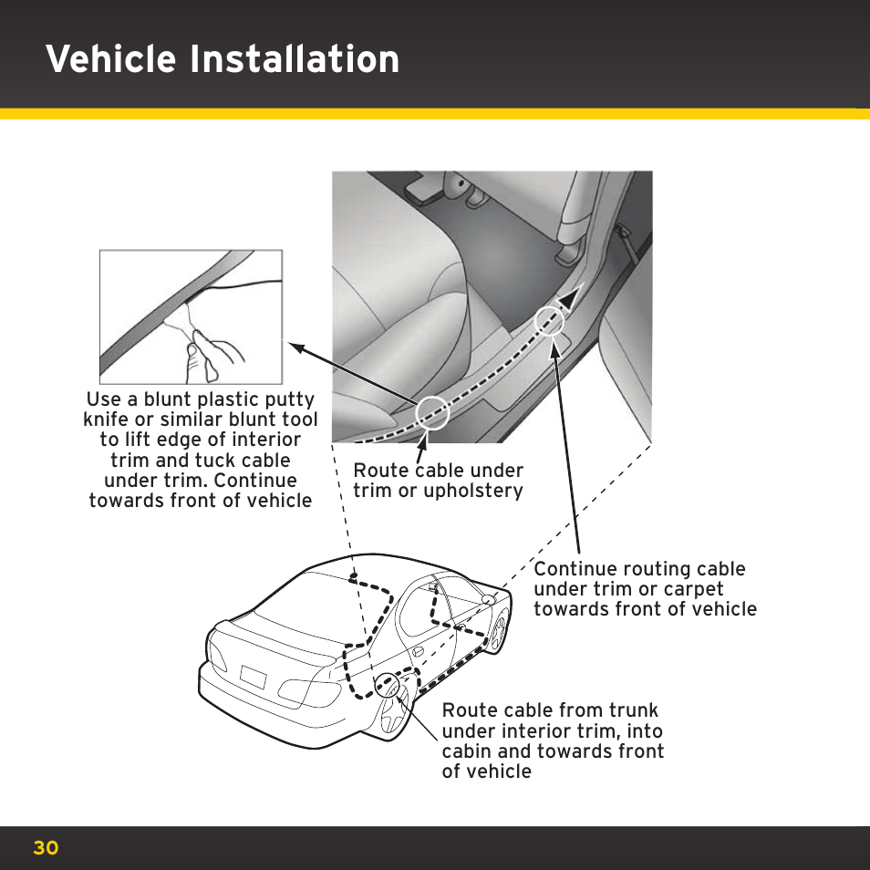 Vehicle installation | SIRIUS XDRC2UG User Manual | Page 30 / 124