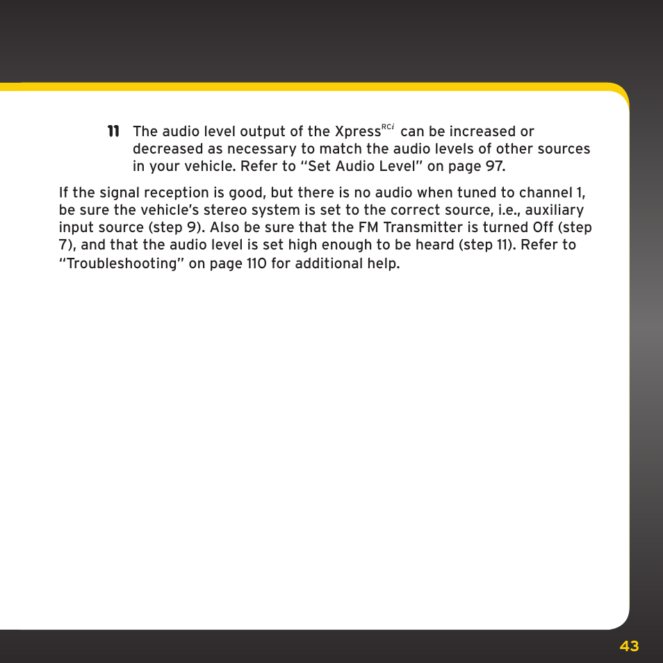 SIRIUS XDRC2UG User Manual | Page 43 / 124