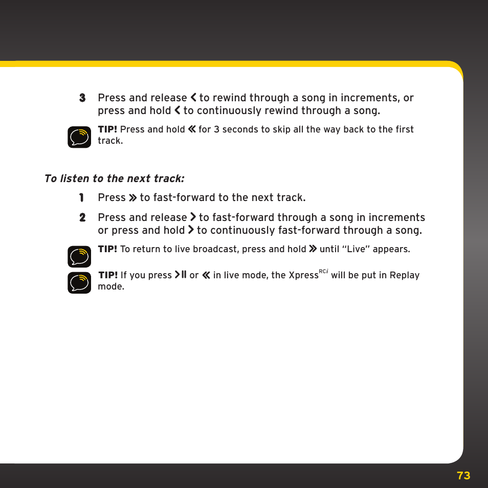 SIRIUS XDRC2UG User Manual | Page 73 / 124