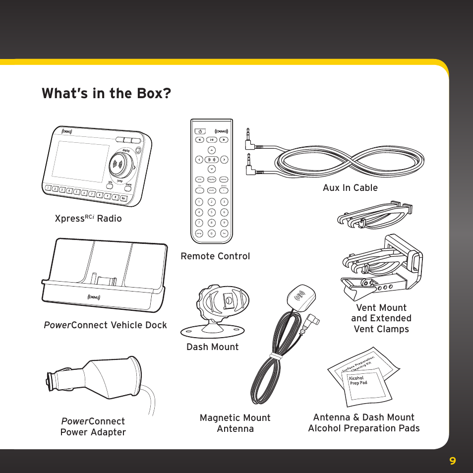 What’s in the box, Xpress | SIRIUS XDRC2UG User Manual | Page 9 / 124