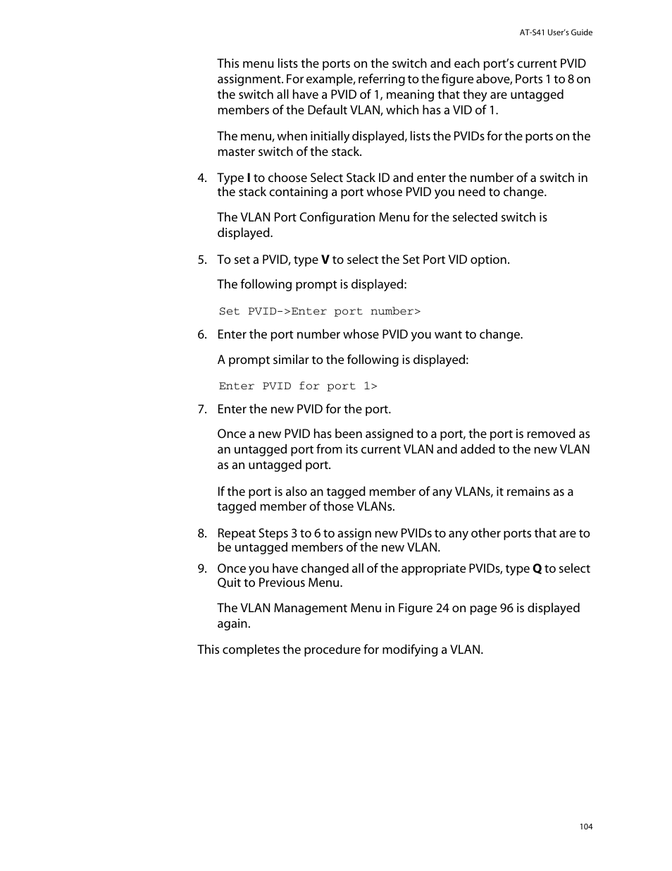 Allied Telesis AT-S41 User Manual | Page 104 / 236