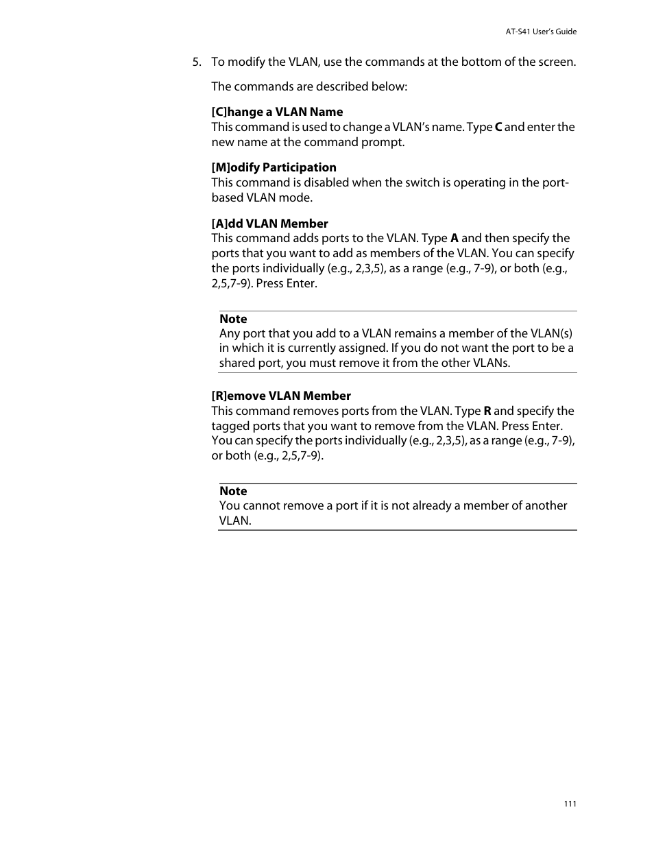 Allied Telesis AT-S41 User Manual | Page 111 / 236