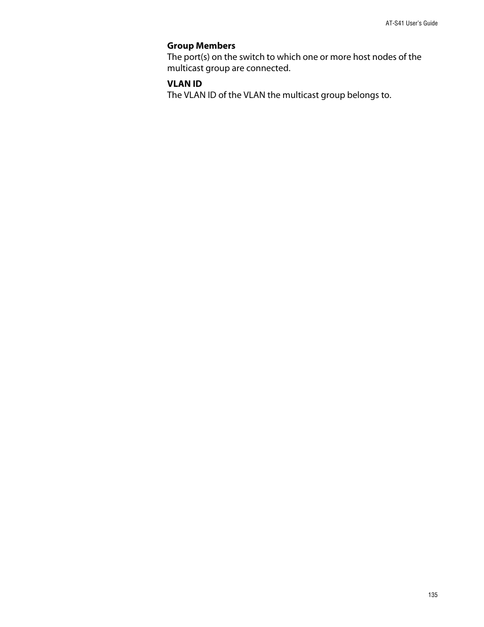 Allied Telesis AT-S41 User Manual | Page 135 / 236