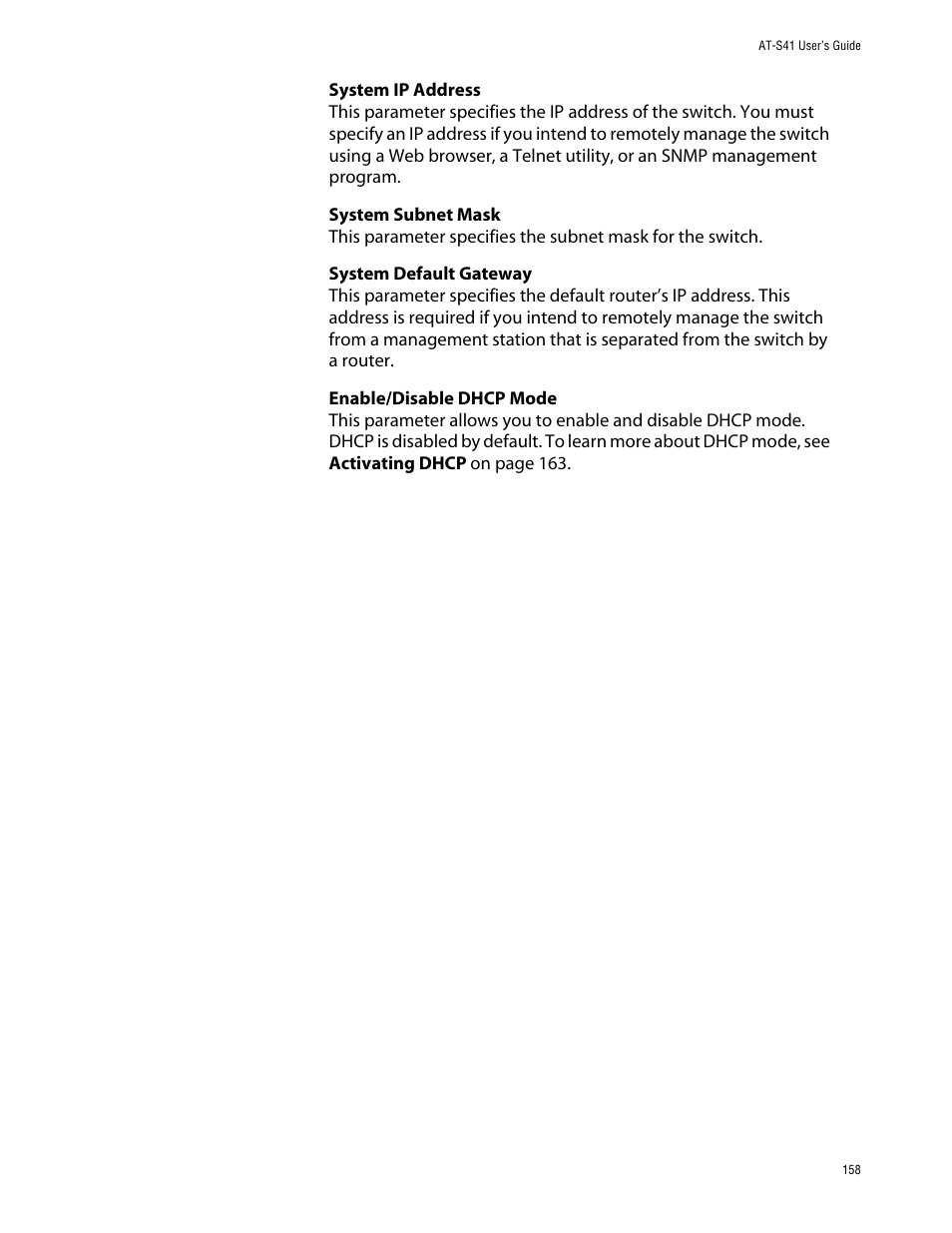 Allied Telesis AT-S41 User Manual | Page 158 / 236