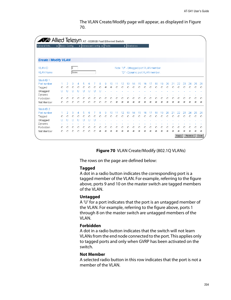 Allied Telesis AT-S41 User Manual | Page 204 / 236