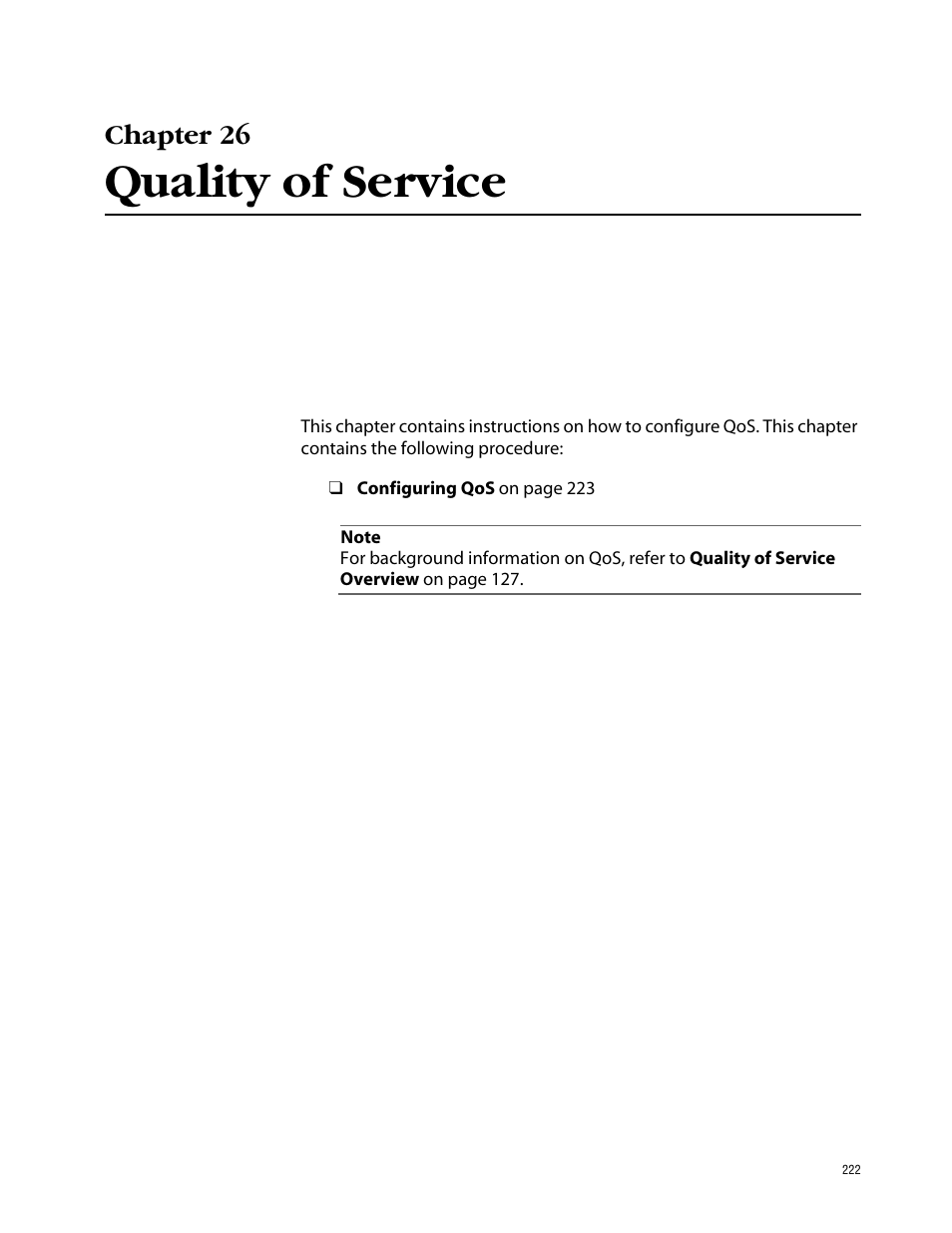 Chapter 26, Quality of service | Allied Telesis AT-S41 User Manual | Page 222 / 236