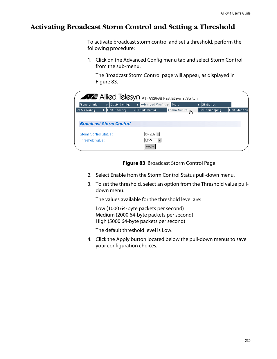 Allied Telesis AT-S41 User Manual | Page 230 / 236