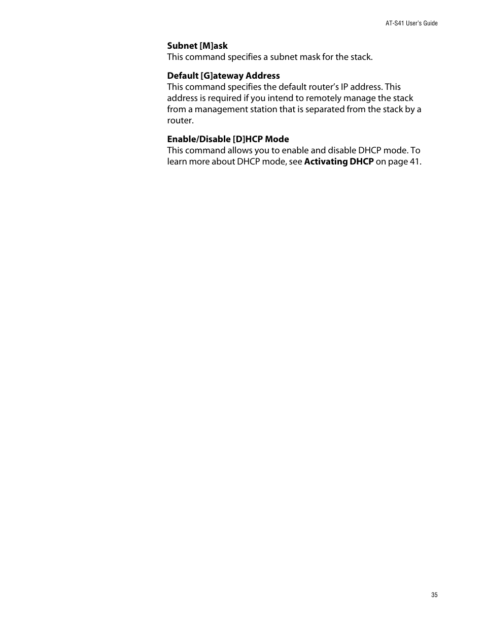 Allied Telesis AT-S41 User Manual | Page 35 / 236