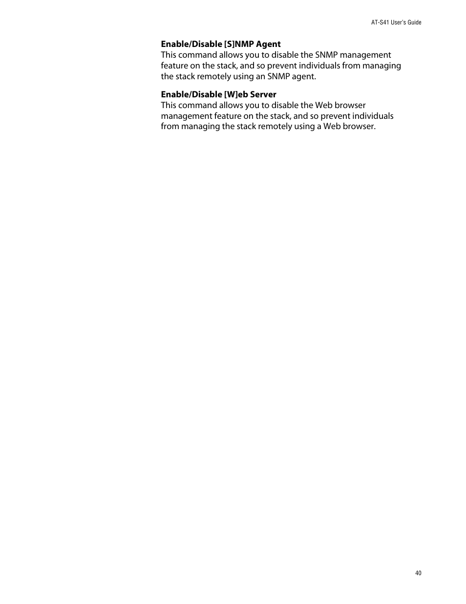 Allied Telesis AT-S41 User Manual | Page 40 / 236