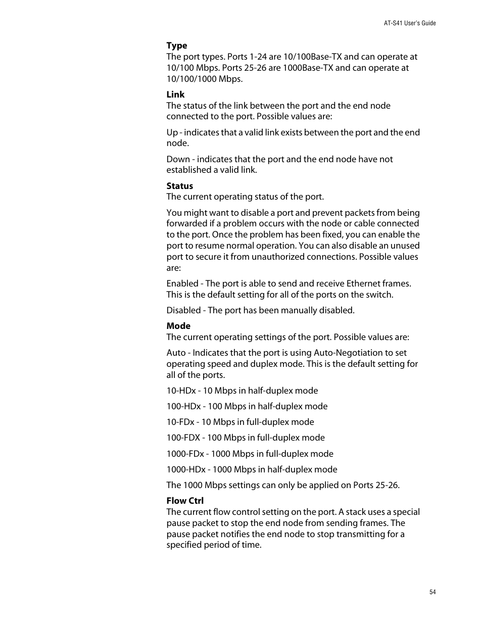 Allied Telesis AT-S41 User Manual | Page 54 / 236