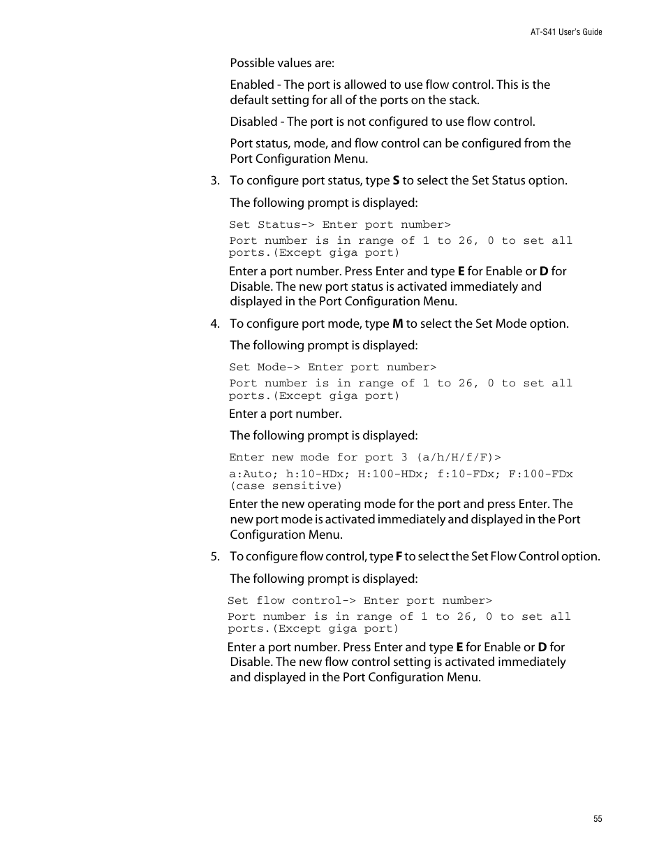 Allied Telesis AT-S41 User Manual | Page 55 / 236