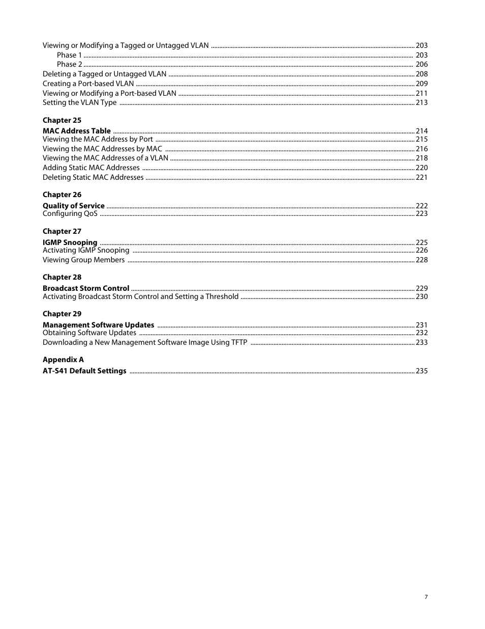 Allied Telesis AT-S41 User Manual | Page 7 / 236