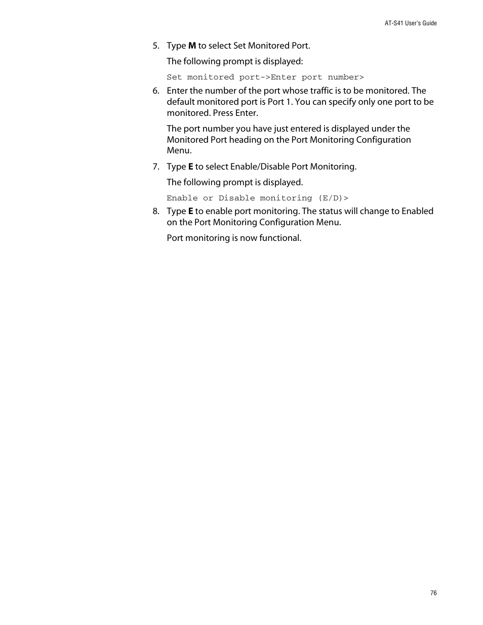 Allied Telesis AT-S41 User Manual | Page 76 / 236