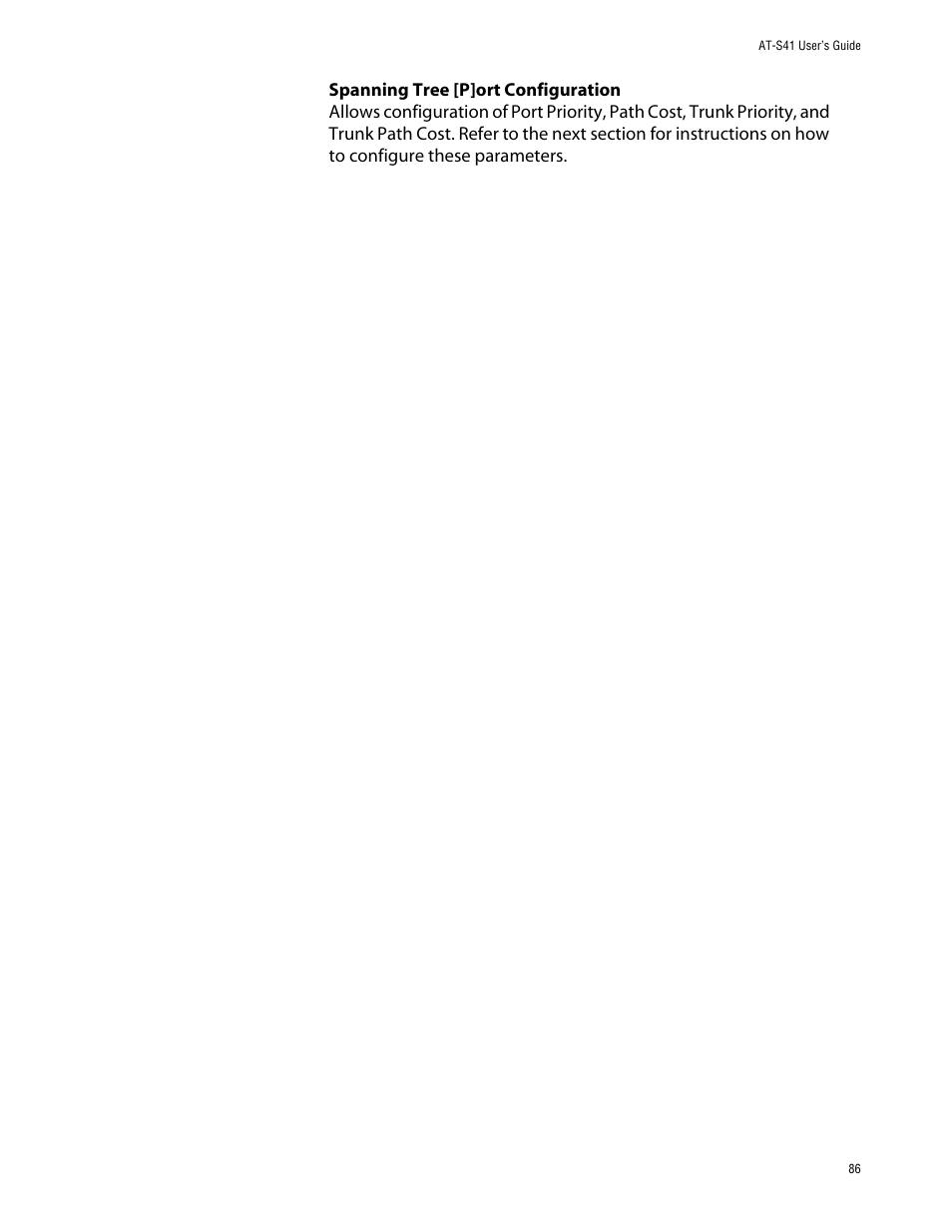 Allied Telesis AT-S41 User Manual | Page 86 / 236