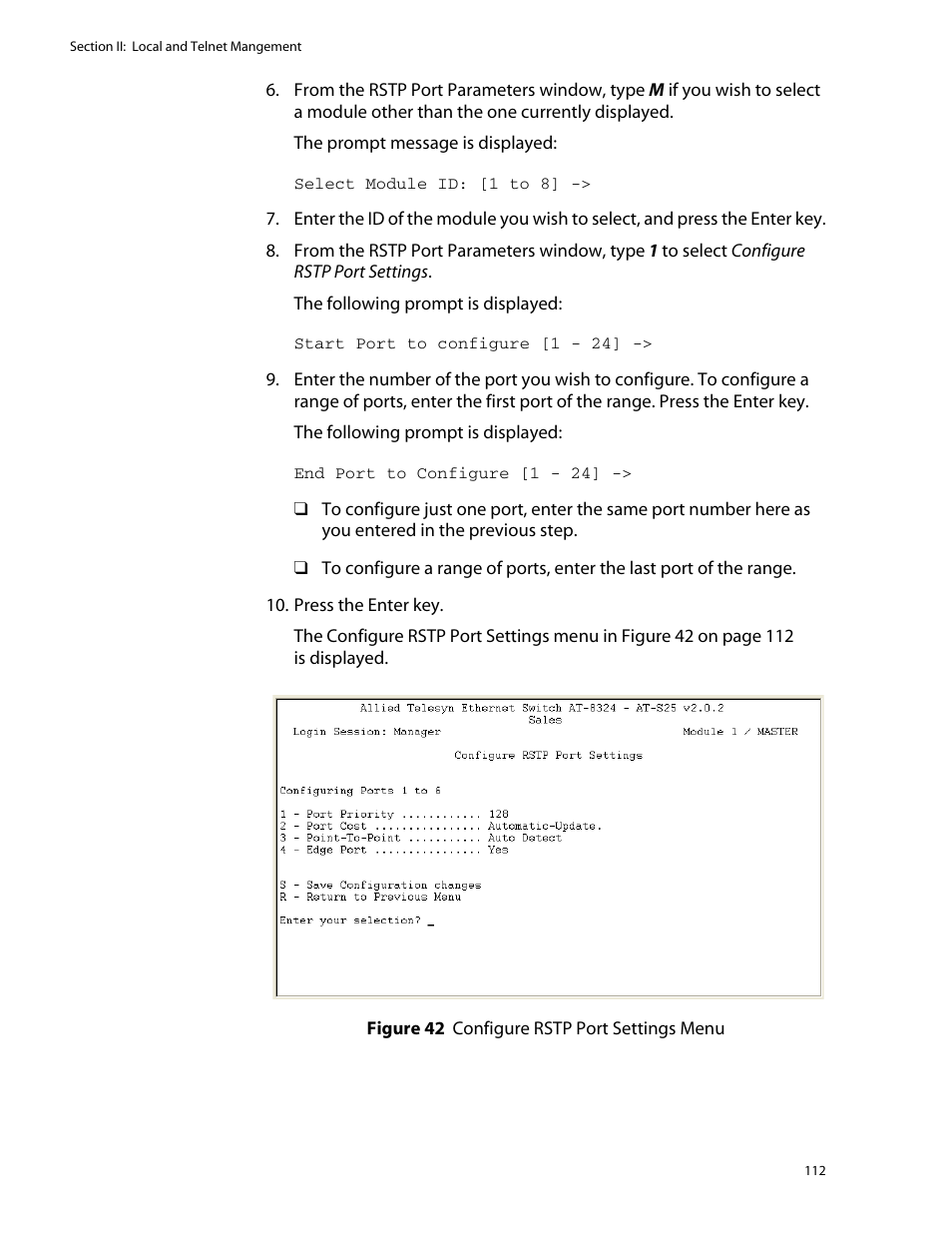 Allied Telesis AT-S25 User Manual | Page 112 / 276