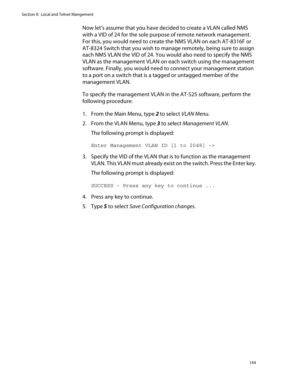 Allied Telesis AT-S25 User Manual | Page 144 / 276