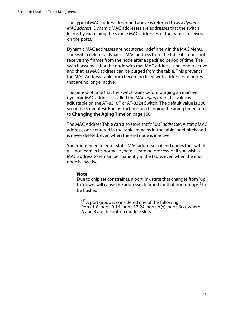 Allied Telesis AT-S25 User Manual | Page 148 / 276