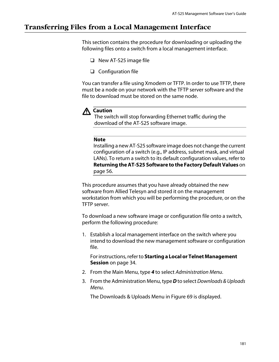 Allied Telesis AT-S25 User Manual | Page 181 / 276