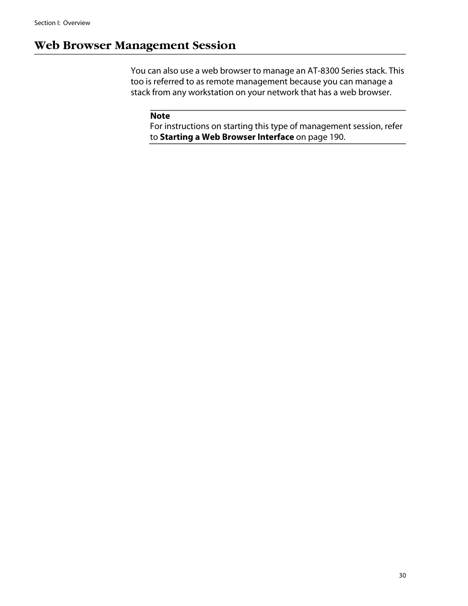 Web browser management session | Allied Telesis AT-S25 User Manual | Page 30 / 276