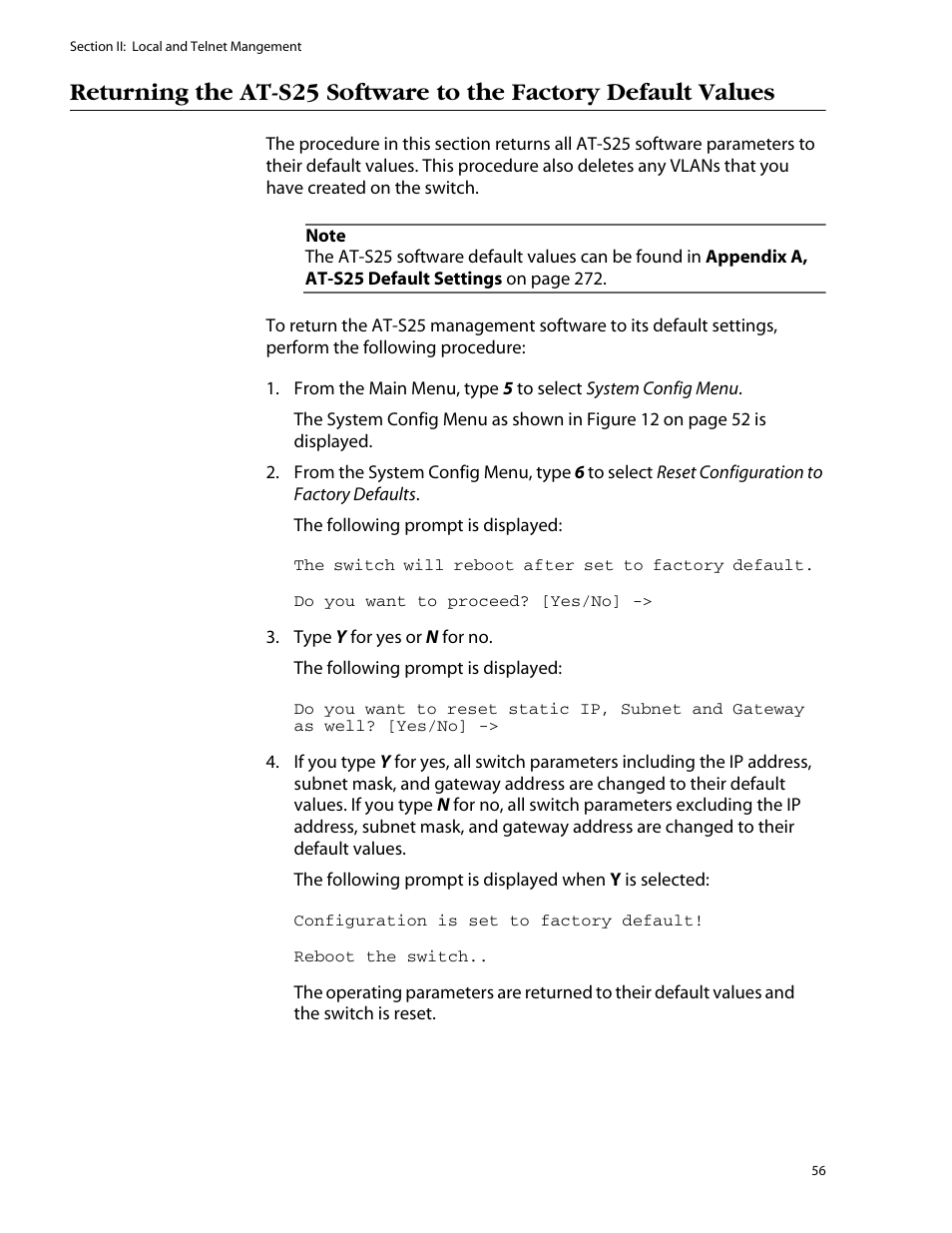 Allied Telesis AT-S25 User Manual | Page 56 / 276