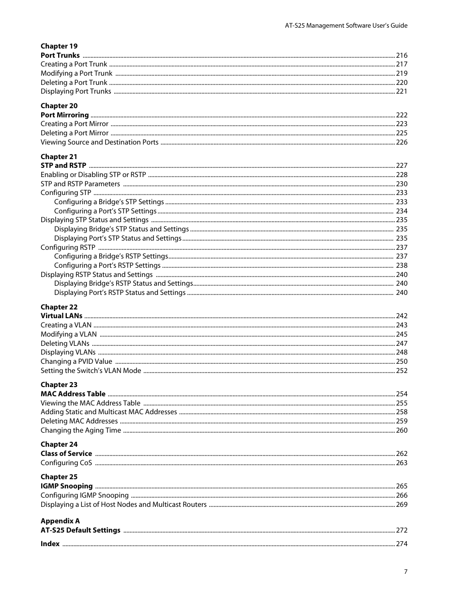 Allied Telesis AT-S25 User Manual | Page 7 / 276