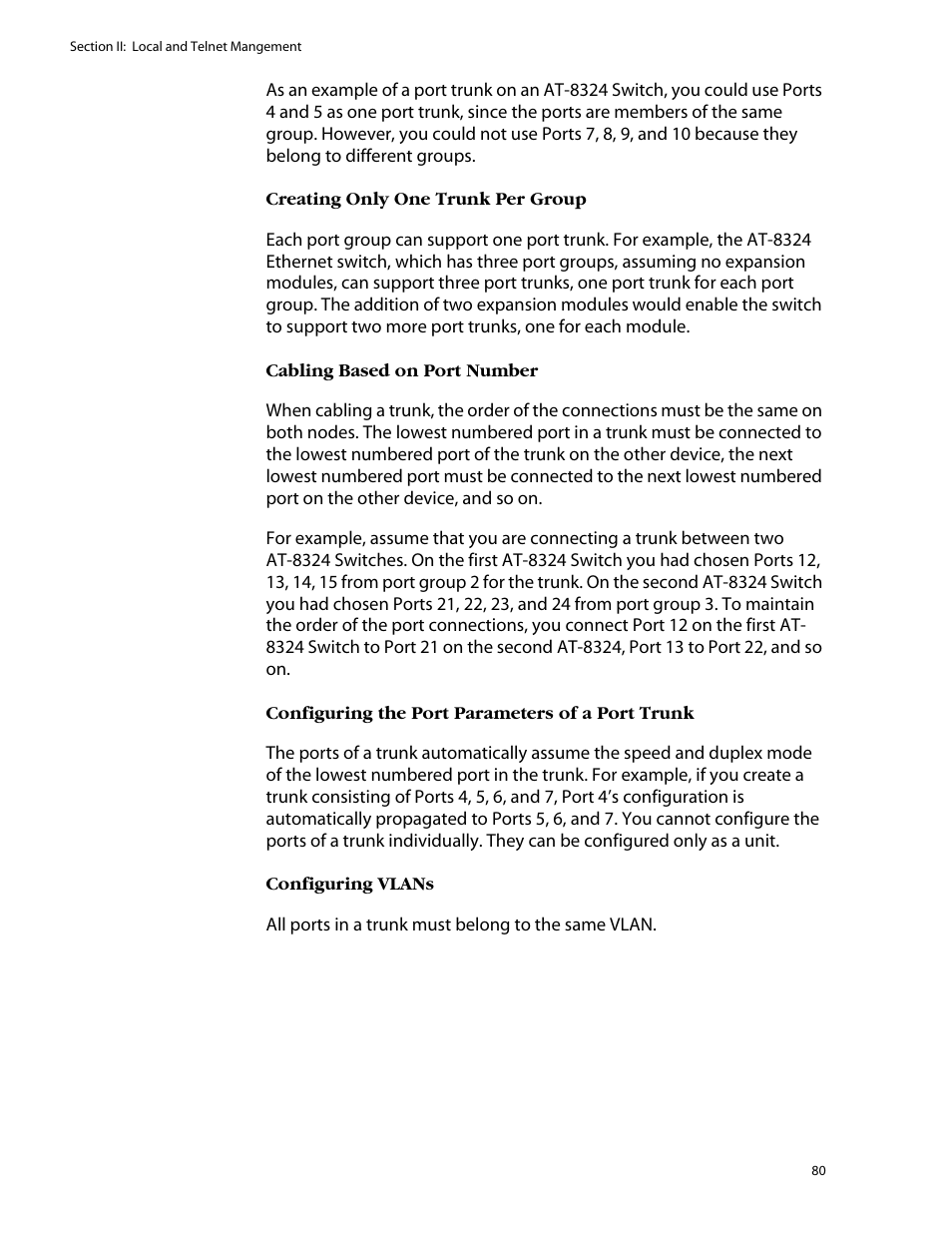 Allied Telesis AT-S25 User Manual | Page 80 / 276