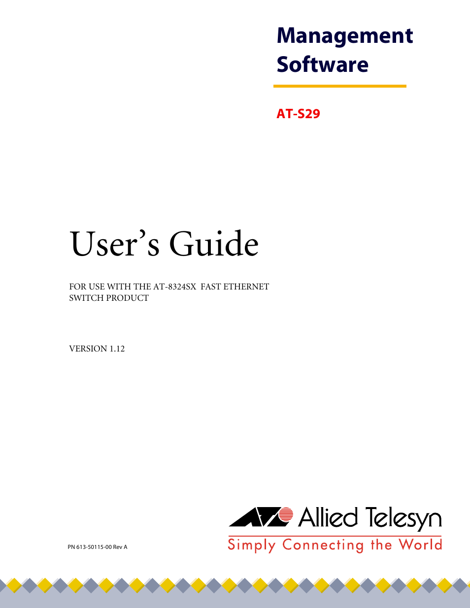 Allied Telesis AT-S29 User Manual | 136 pages