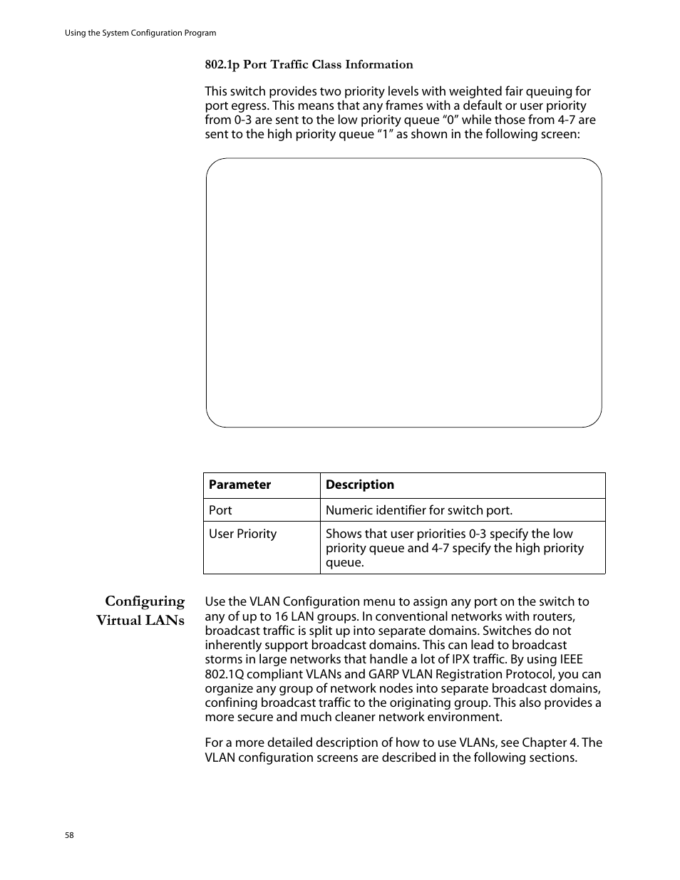 Configuring virtual lans | Allied Telesis AT-S29 User Manual | Page 58 / 136