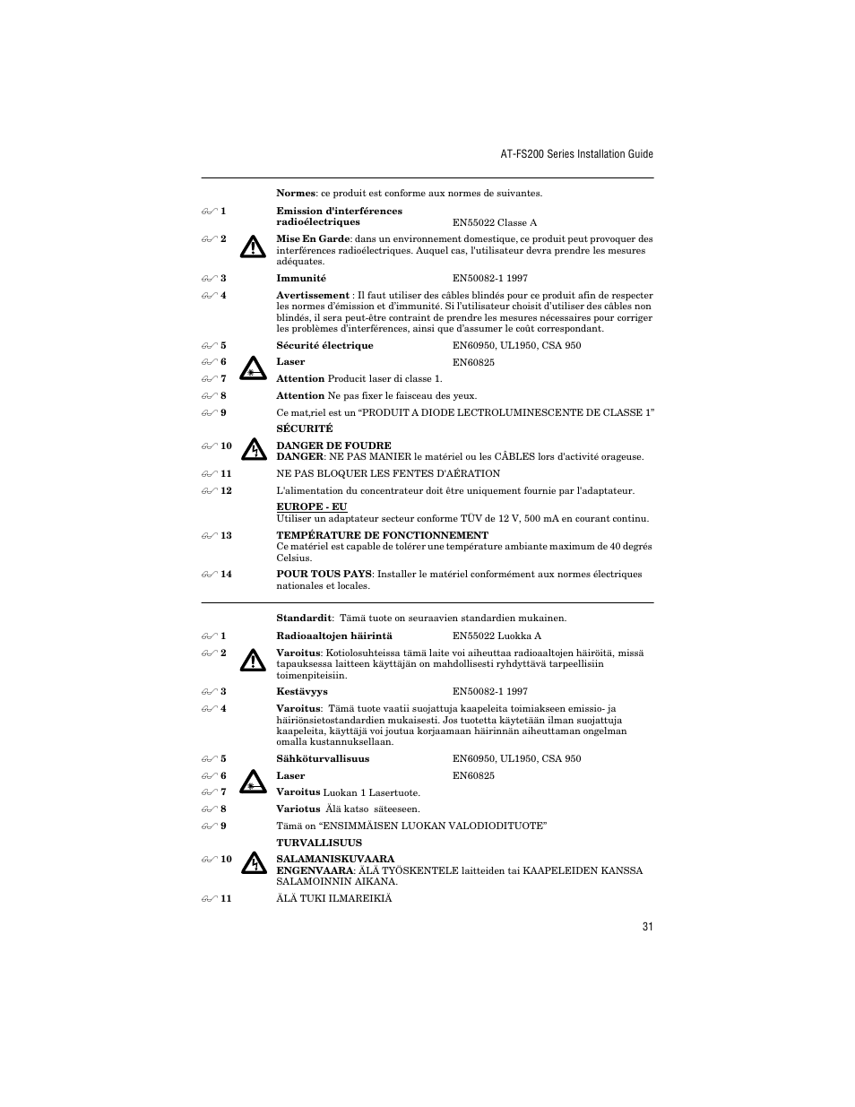 Allied Telesis AT-FS203 User Manual | Page 41 / 50