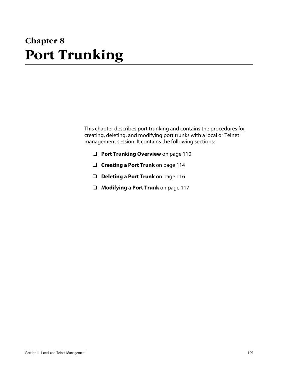 Chapter 8, Port trunking | Allied Telesis AT-S60 User Manual | Page 110 / 615