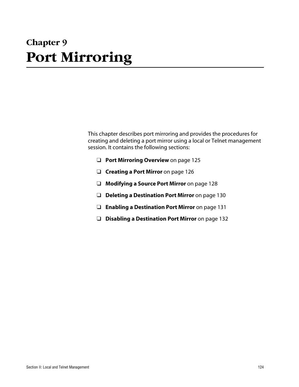Chapter 9, Port mirroring | Allied Telesis AT-S60 User Manual | Page 125 / 615